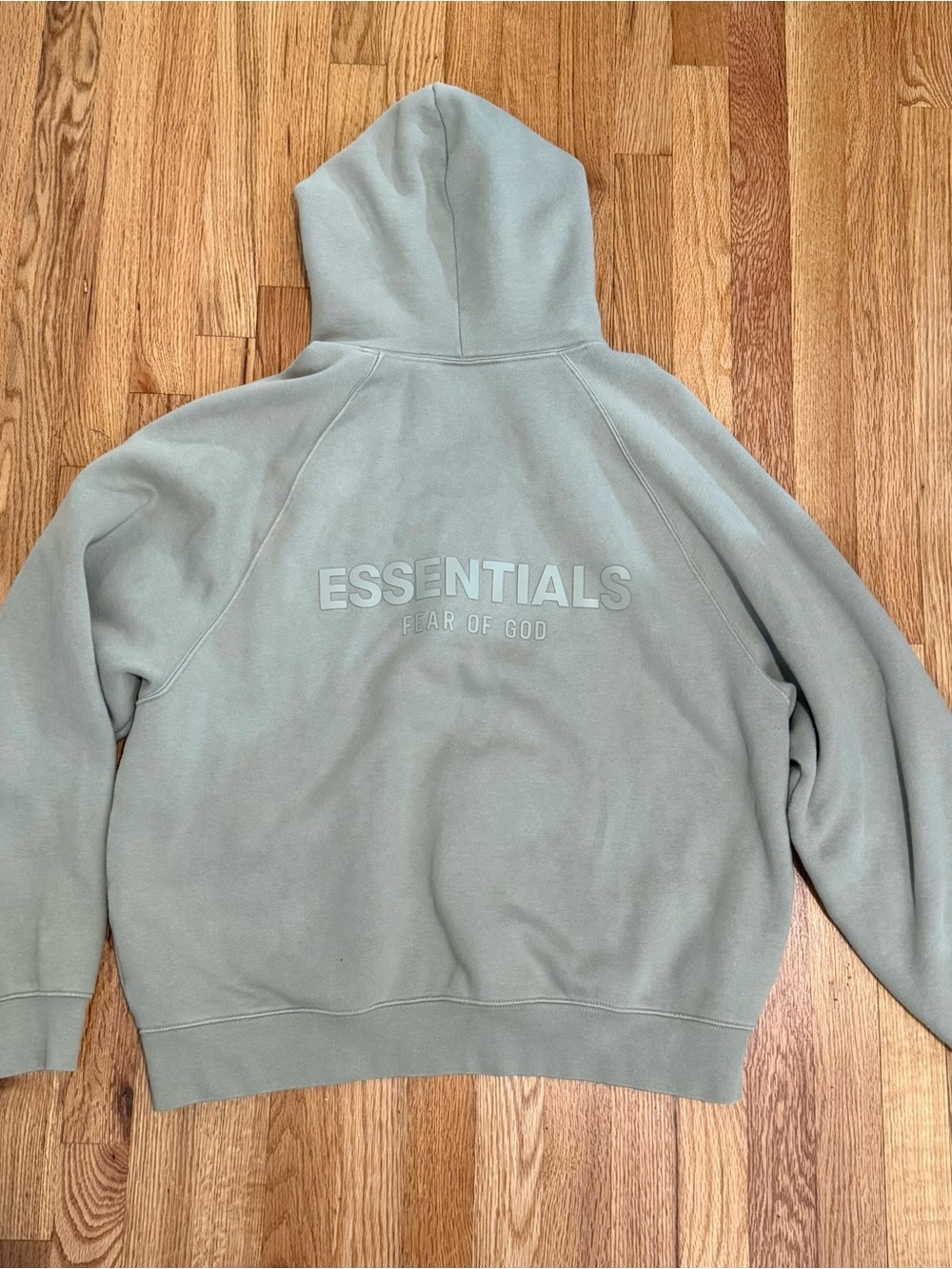 Essentials Men’s Sage Green Crewneck Hoodie in M